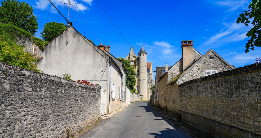 Royal Abbey of Saint-Séverin in Château-Landon, a rural village of the Gâtinais in the French department of Seine-et-Marne, Paris Region, France