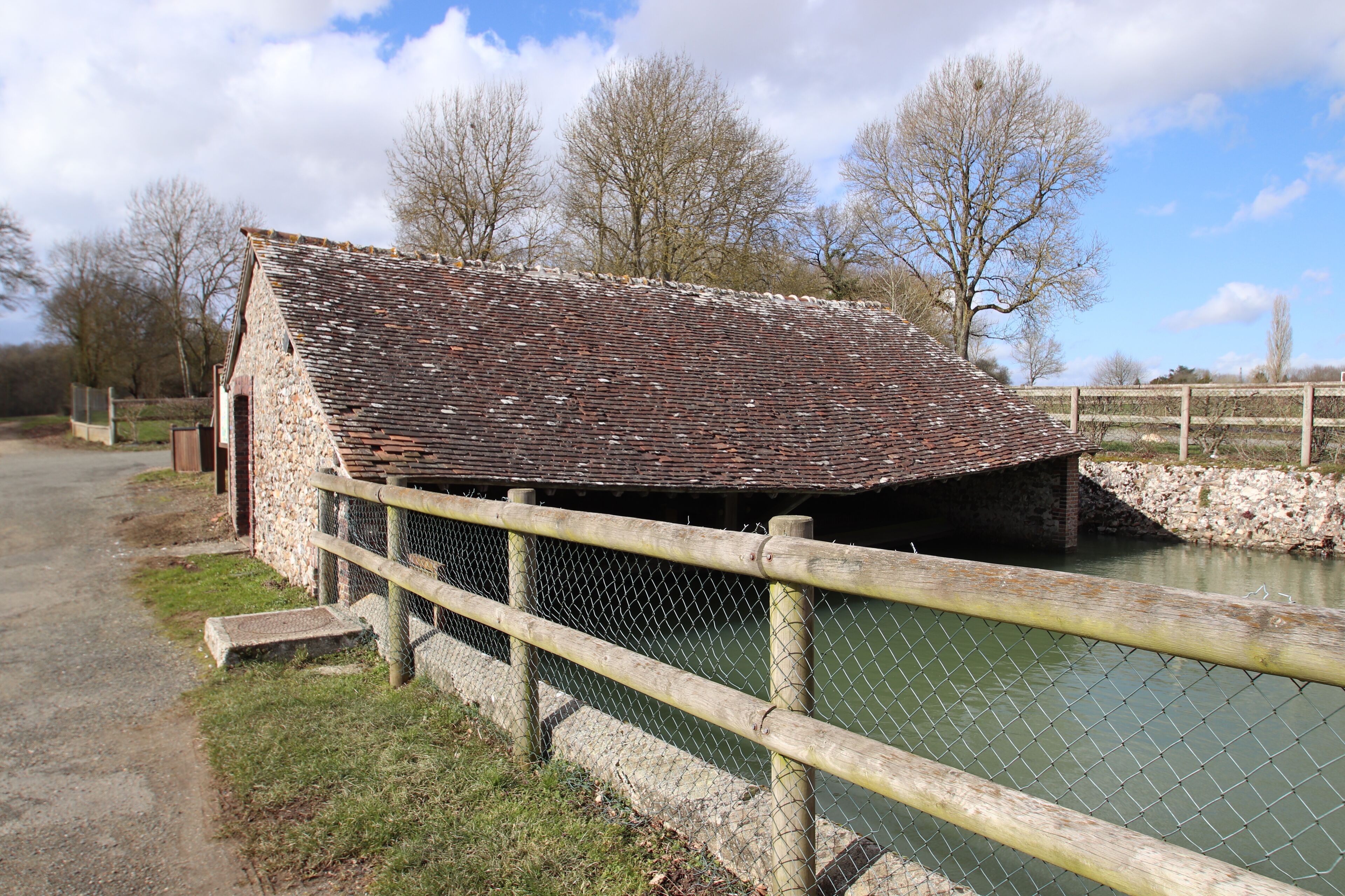 Wash house in Saint-Éliph, France.