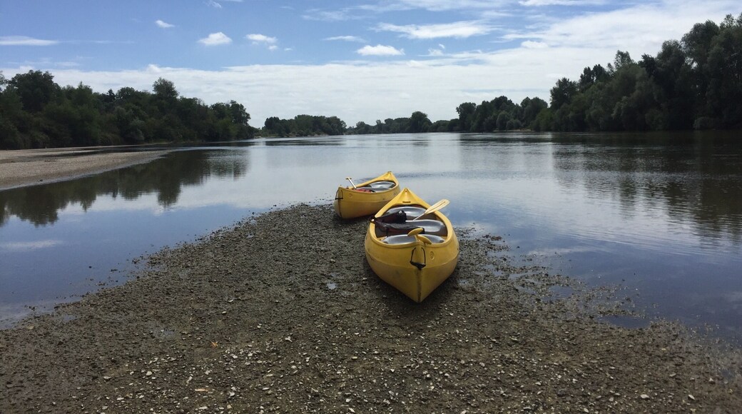Kayaking down the Loire river towards Sancerre, France