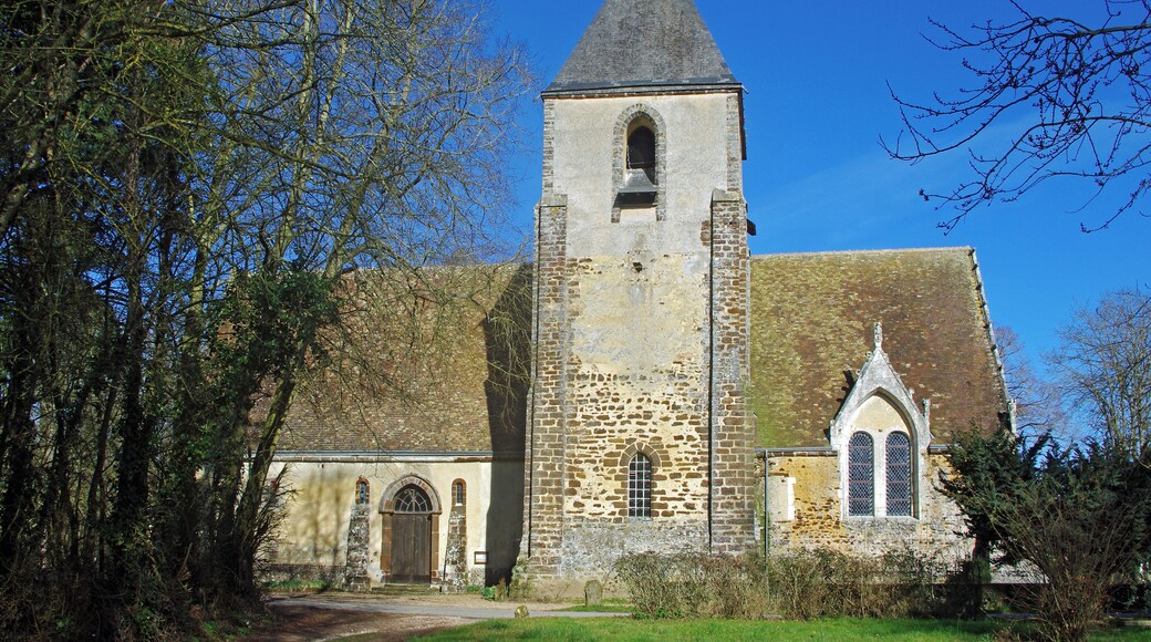 Le Temple (Loir-et-Cher) Eglise Notre-Dame, ou de la Nativité de la Bienheureuse Vierge Marie Le nom de la commune vient de l'ordre du Temple qui y fonda, au XIIe siècle, une commanderie. L'église paroissiale est l'ancienne chapelle de la commanderie de l'Ordre des Hospitaliers de Saint-Jean-de-Jérusalem. L'église, dédiée à la Sainte-Vierge, conserve encore sa nef du 12e siècle. Au 13e siècle, le choeur fut reconstruit de même largeur que la nef, il se termine par un chevet plat percé de trois fenêtres. Le clocher date probablement du 15e siècle. La toiture du clocher incendiée le 27 janvier 1782 a été refaite. Sa cloche provient de l'église de Souday et porte l'inscription: "L'an 1782, j'ai été nommée Hortense-Julie, par monsieur Jules-Honoré César de Courtavel, Chevalier non profès de l'Ordre de Jean de Jérusalem, dit de Malte, et par Hortense, Dlle de Montmarin, St-Cyr et St Martin de Sargé et autres lieux - Nicolas-René Morice, curé de cette paroisse de Souday. - Husson fondeur." L'église dépendait à l'origine d'une commanderie de templiers fondée par le don de Barthélémy de Vendôme*, seigneur du Bouchet-Touteville*, fait au Temple avant son départ pour la croisade où il trouva la mort en 1148; le seigneur donna une terre située au cœur de la forêt de Vendôme, en un lieu appelé "aus masterat". Après la suppression des Templiers en 1312, le "Temple" ou "Temple de Mondoubleau", le "Temple-lès-Matras*" devint la possession des Hospitaliers de Saint-Jean de Jérusalem et fut rattaché comme prieuré à la Commanderie de Sours et Arville. De l'ancien prieuré détruit en 1856 ne reste qu'un pan de mur (XIIe) et deux baies dans le presbytère actuel. Barthélémy de Vendôme, seigneur du Bouchet-Touteville (Barthelemy Le Riche) (+1148). Il est Prevôt de Vendôme pendant quelque temps. En 1120 il donne l'église de Crucheray à l'évêque de Chartres qui la retrocède à l'Abbaye de Marmoutier. Il part en croisade en 1147 et y meurt l'année suivante. Il épouse Guiburge, fille d'Hildebert Payen Seigneur de Mondoubleau, ils eurent deux filles: Adèle et Domitille, sans doute morte jeune. Les Bouchet étaient de puissants seigneurs : Au Xème siècle, le fief s'étalait sur les paroisses de Crucheray et de Nourray. Le châtelain de Bouchet-Touteville l'emportait en puissance par le nombre de ses vassaux sur les barons de Montoire et de Lavardin. Ce seigneur était si puisant qu'il avait droit de haute, moyenne et basse justice et pouvait faire pendre les malfaiteurs aux fourches patibulaires à deux piliers qui se dressaient non loin de sa demeure. Les vassaux devaient foy et hommage, c'est-à-dire qu'ils étaient tenus de prêter serment de fidélité au maître du Bouchet-Touteville. Tête nue il fallait se présenter devant lui, et alors les mains dans celles du souverain, on se reconnaissait son homme, son vassal. Le grand seigneur disait au petit de se relever, l'embrassait sur la bouche et déclarait le recevoir « à homme ». (L'HISTOIRE de SELOMMES - Par l'Abbé P. Brisset - juillet 1928) Le "Temple-lès-Matras": Les Matras, ou Materas est un nom de la contrée qui englobait Beauchêne et Le Temple. Church of Our Lady The name of the town comes from the Templars who founded in the twelfth century, a commandery. The parish church is the former chapel of the Commandery of the Hospitaller Order of St. John of Jerusalem.