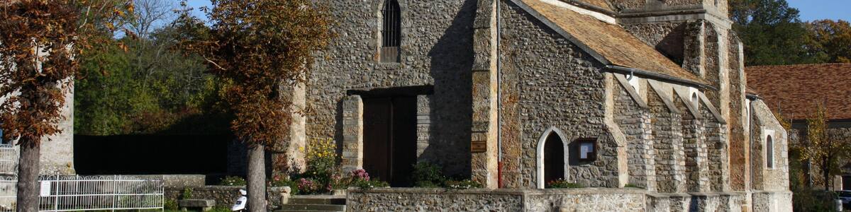 The Notre Dame du Mont Carmel church of Janvry, France.
