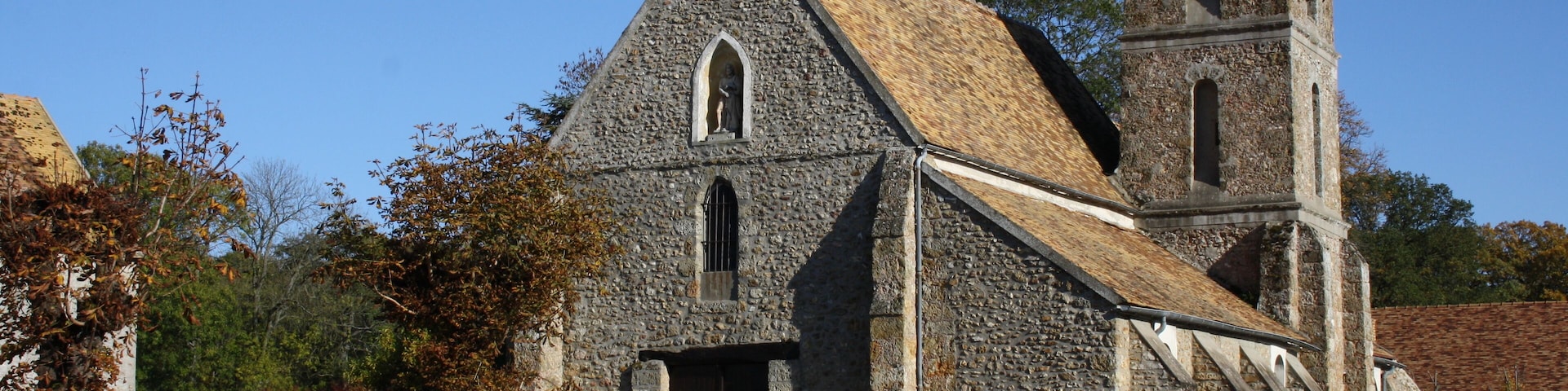 The Notre Dame du Mont Carmel church of Janvry, France.