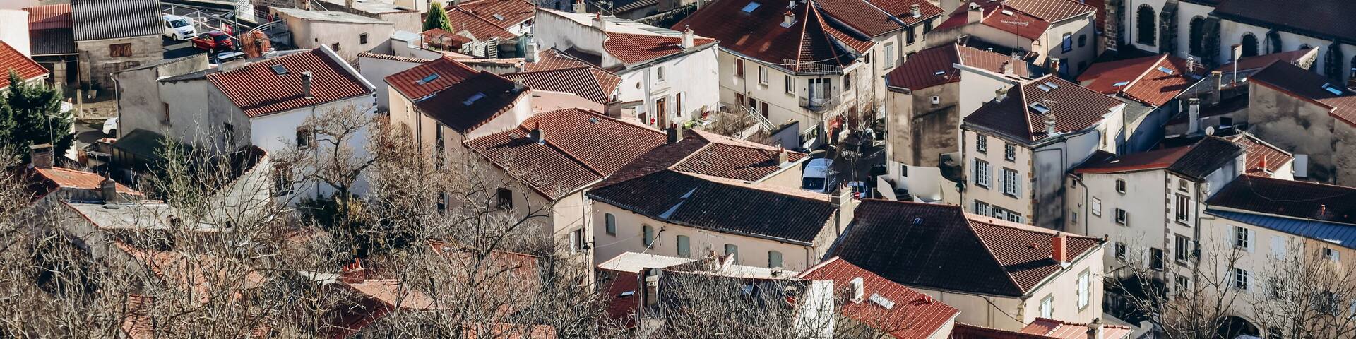Small villages in the Auvergne region, France