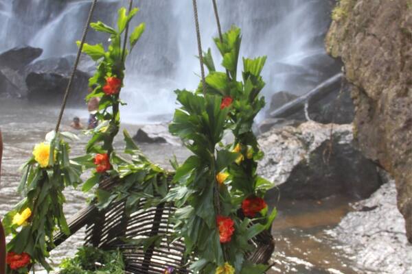 The bottom waterfall at Kulen Mountain. Extremely busy compared to the smaller one at the top.