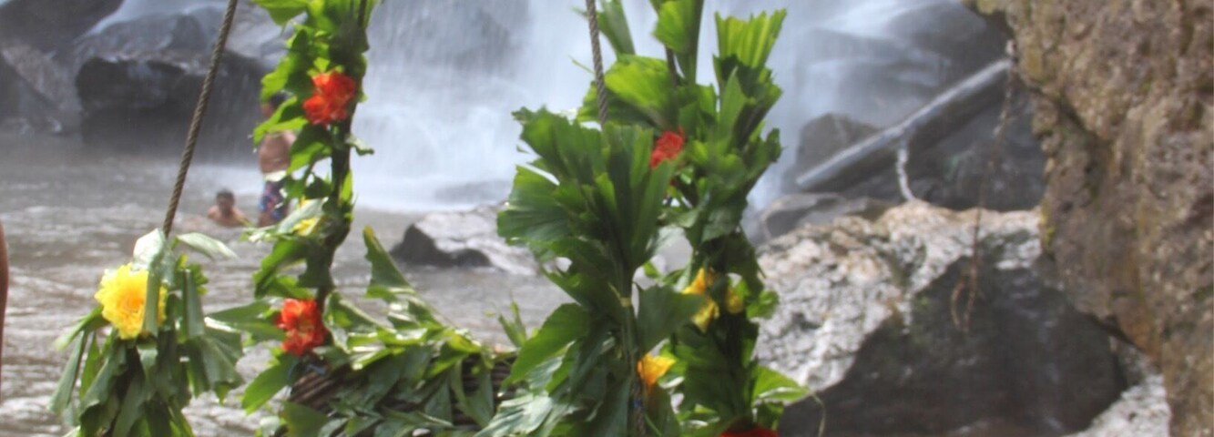 The bottom waterfall at Kulen Mountain. Extremely busy compared to the smaller one at the top.