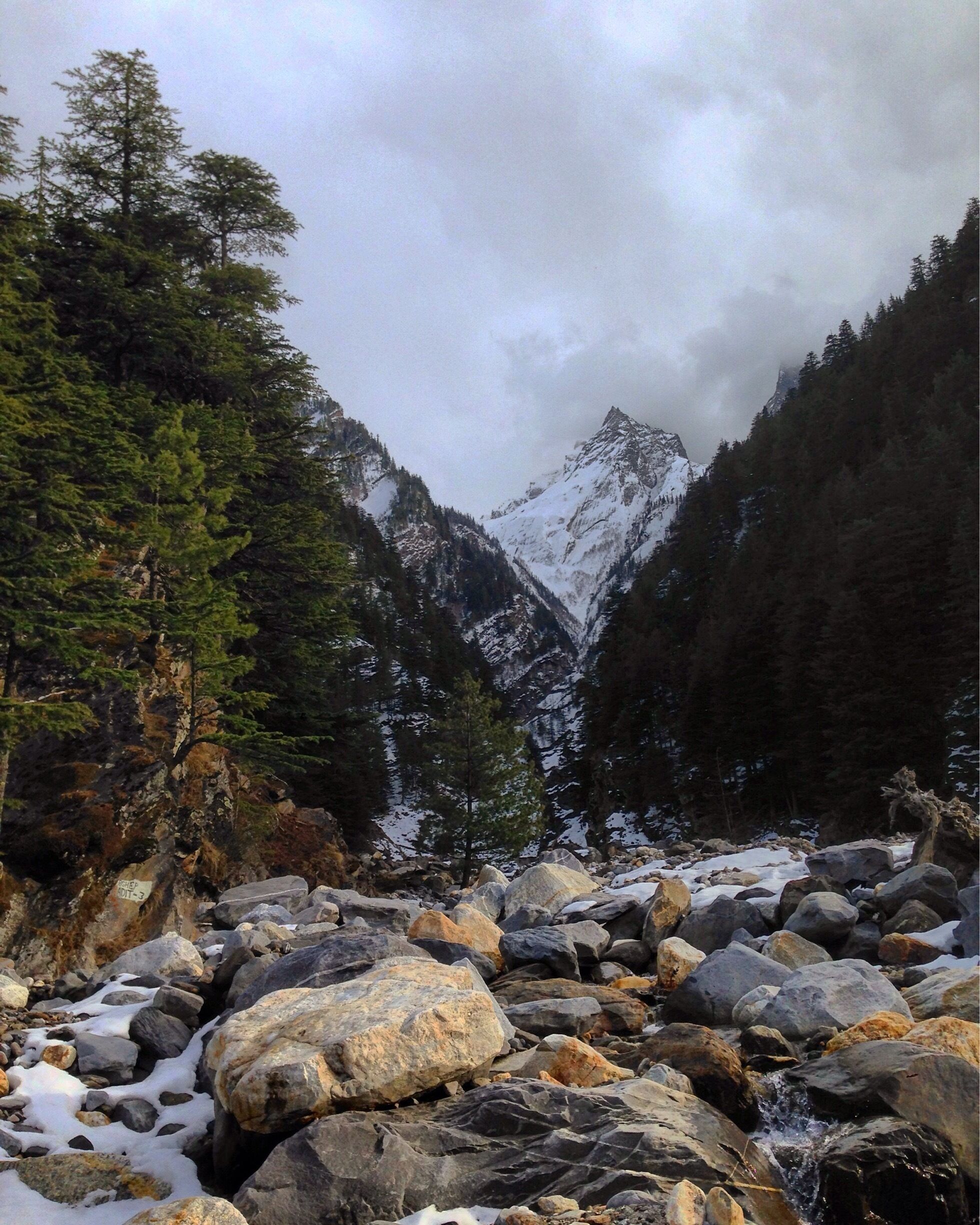 The peaks after the fresh snowfall. The snow peaks have a unique charm of their own and I find them mesmerising and cathartic. 
