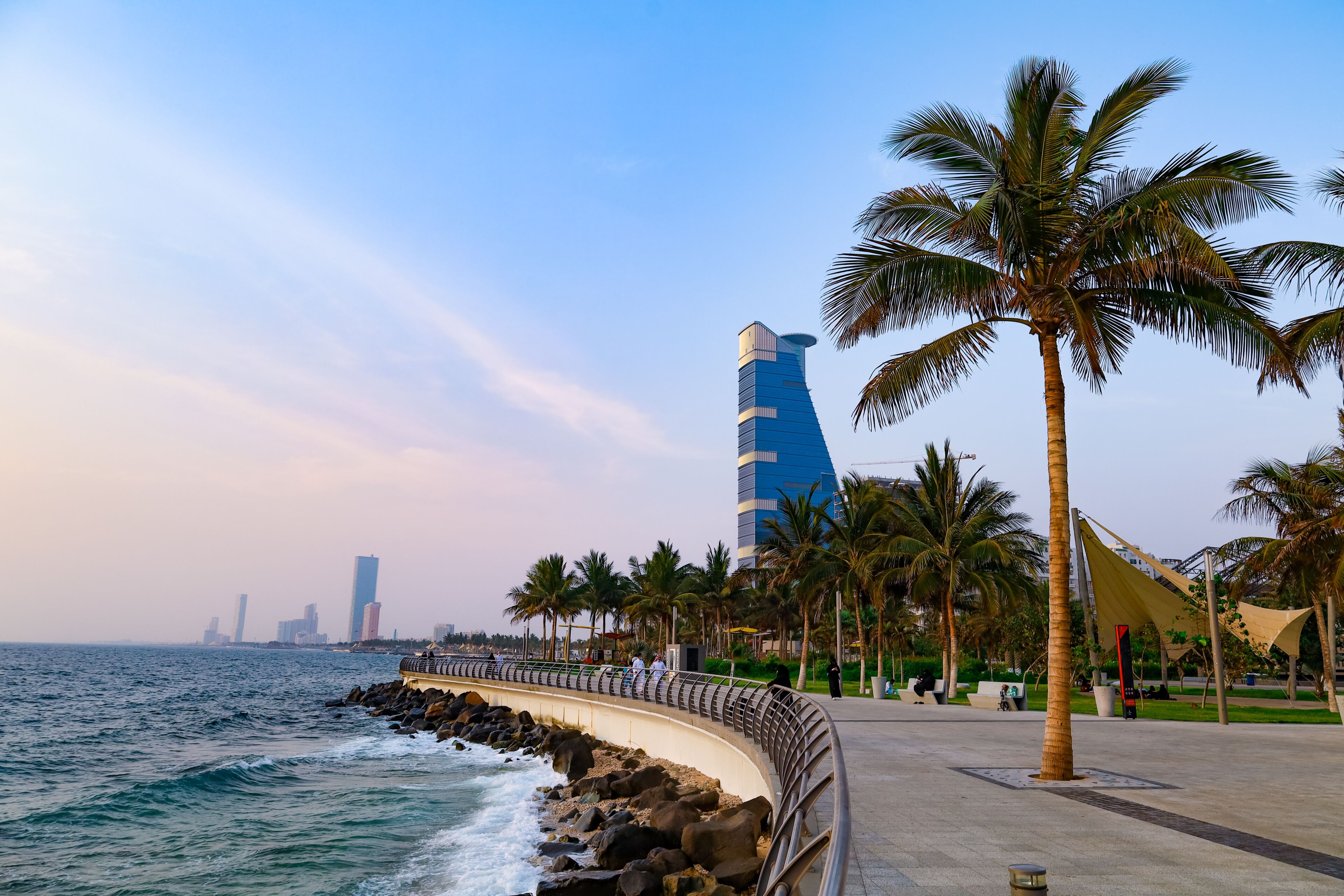 Jeddah beach Saudi Arabia April 30 2021 - Red Sea corniche View - new Waterfront