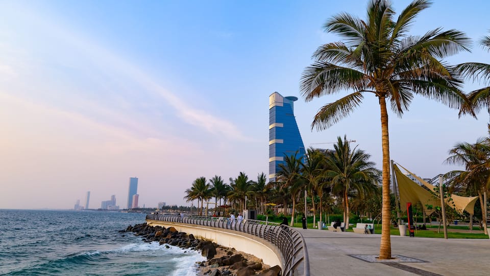 Jeddah beach Saudi Arabia April 30 2021 - Red Sea corniche View - new Waterfront