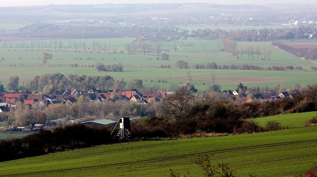 Gorsleben, view from Schmücke mountains to the village