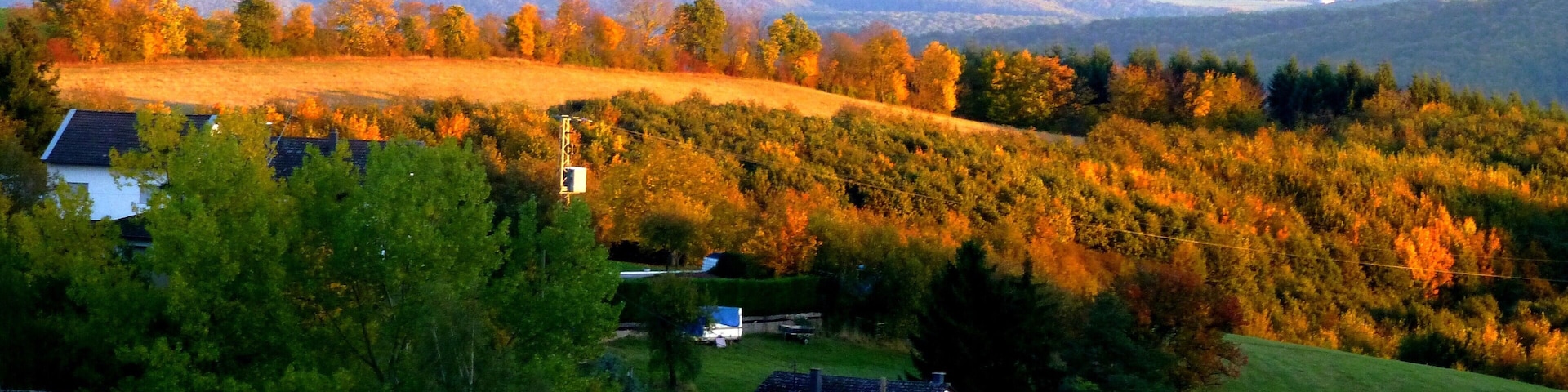 Blick vom Gonrather Hof in Richtung Lettweiler und Lauschied