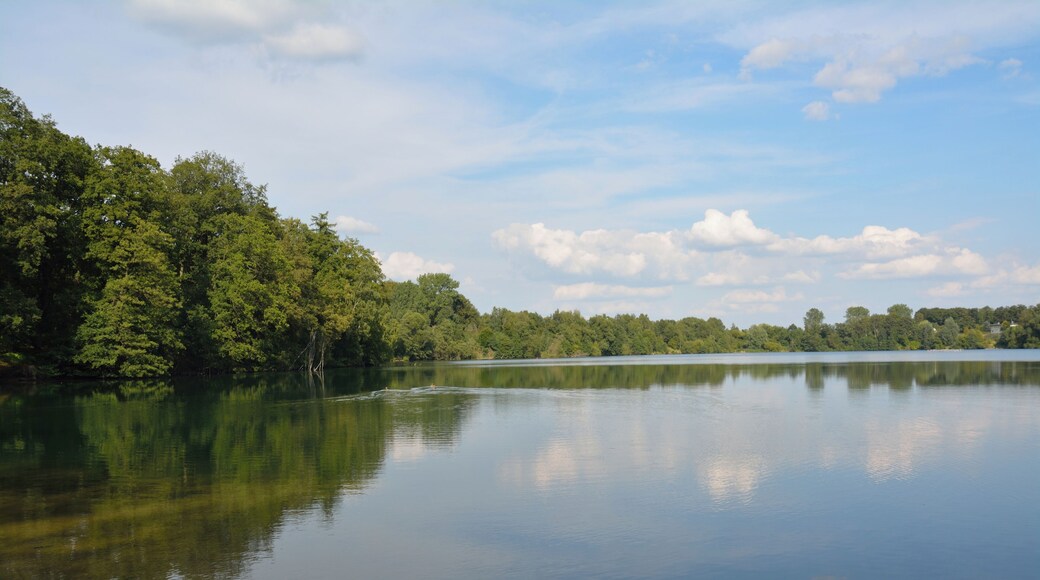 Blick auf Alsens Tongrube von der westlichen Badestelle