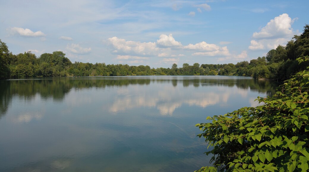Blick auf Alsens Tongrube von der westlichen Badestelle
