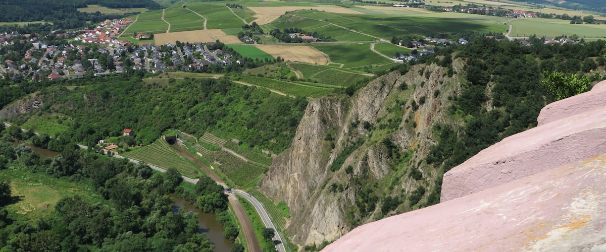 View from Rotenfels towards Norheim and Traisen
