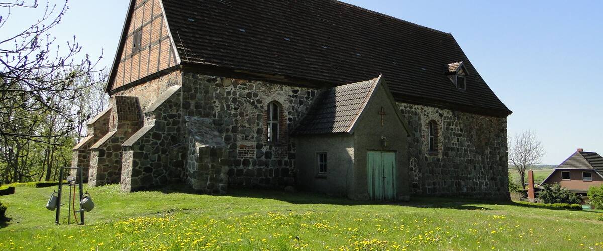 Church in Neetzka, district Mecklenburg-Strelitz, Mecklenburg-Vorpommern, Germany