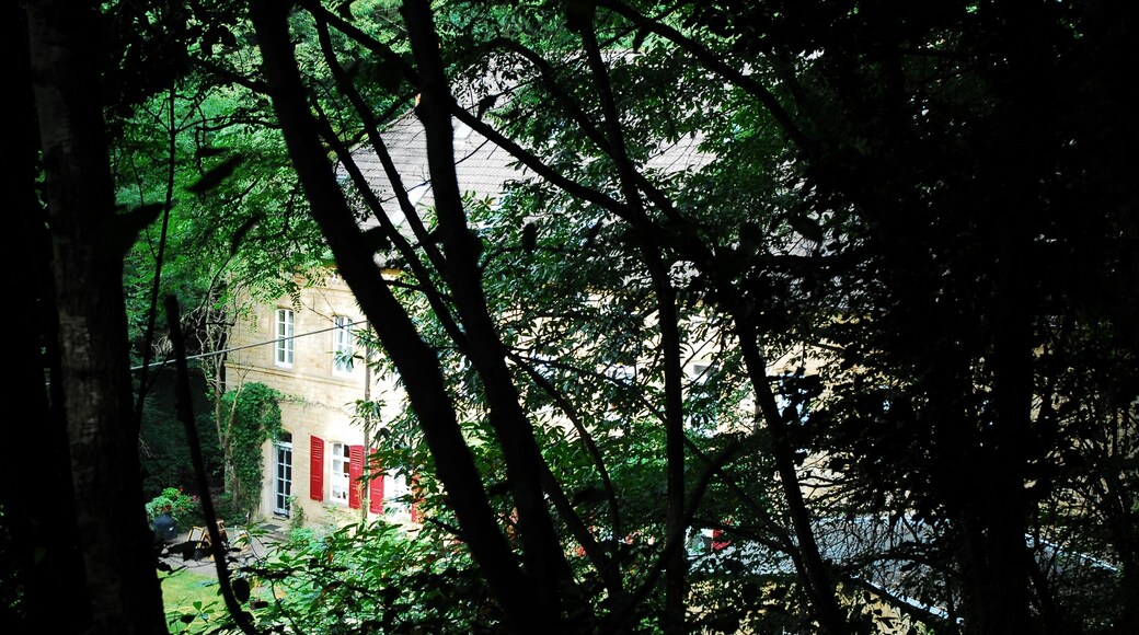 Ehemalige (?) Mühle in Gleisweiler, Hainbachtal 3: spätklassizistischer Walmdachbau, Mitte des 19. Jahrhunderts.