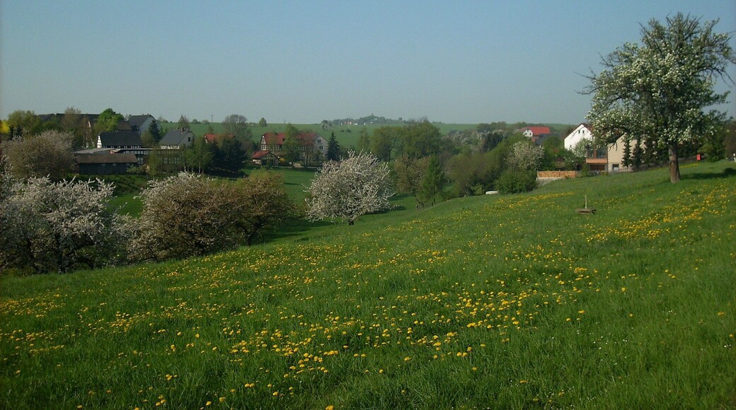 View of the village of Paitzdorf (Greiz district, Thuringia)