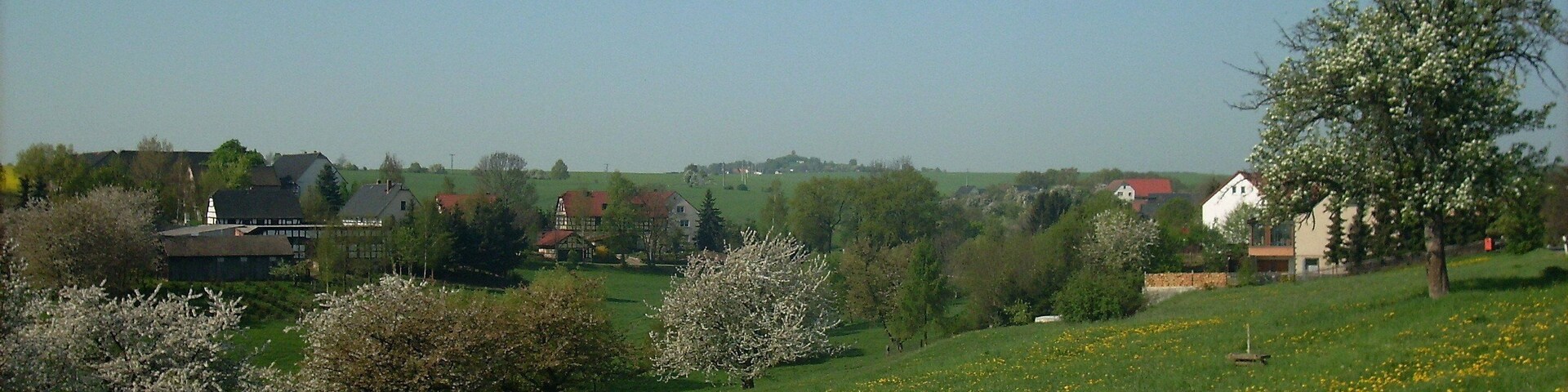 View of the village of Paitzdorf (Greiz district, Thuringia)