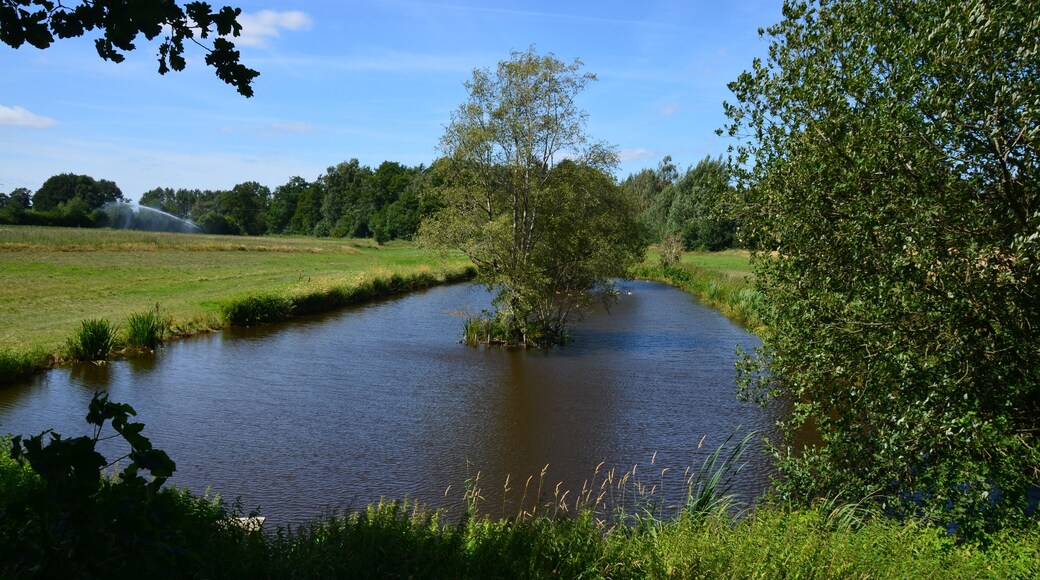 Der vom Ihlenbek durchflossene Ihlenbeksteich an der K 45 in Lohbarbek