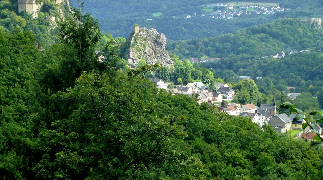 Kallenfels – Schloss Wartenstein - Blick auf Kallenfels – Kirn, Berger Weg – Kyrburg und Ortsteil „Vor dem Loh“