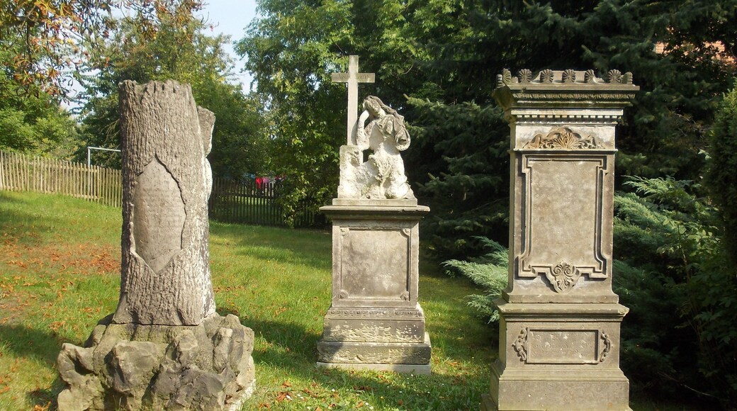 St. Mary's Church in Süptitz (Dreiheide, Nordsachsen district, Saxony), old gravestones