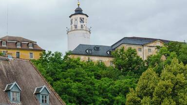 Schloss Crossen mit Bergfried in Crossen an der Elster