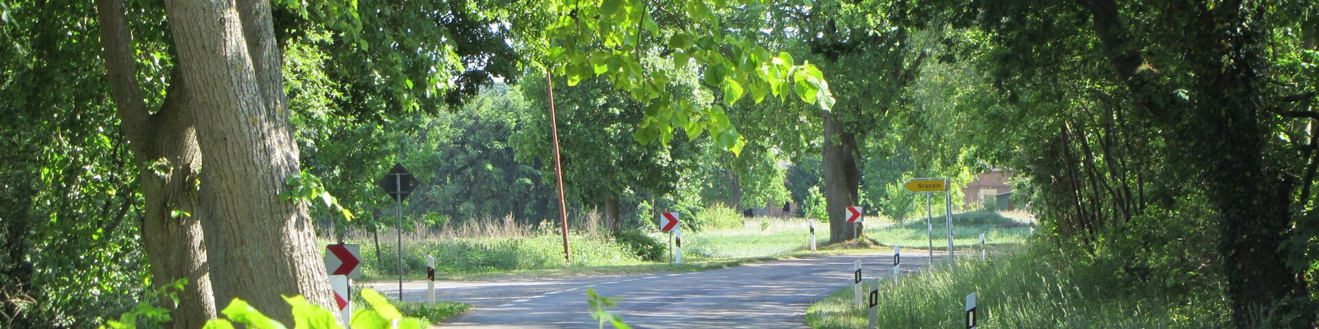 Road L081 in Muchow, district Ludwigslust-Parchim, Mecklenburg-Vorpommern, Germany