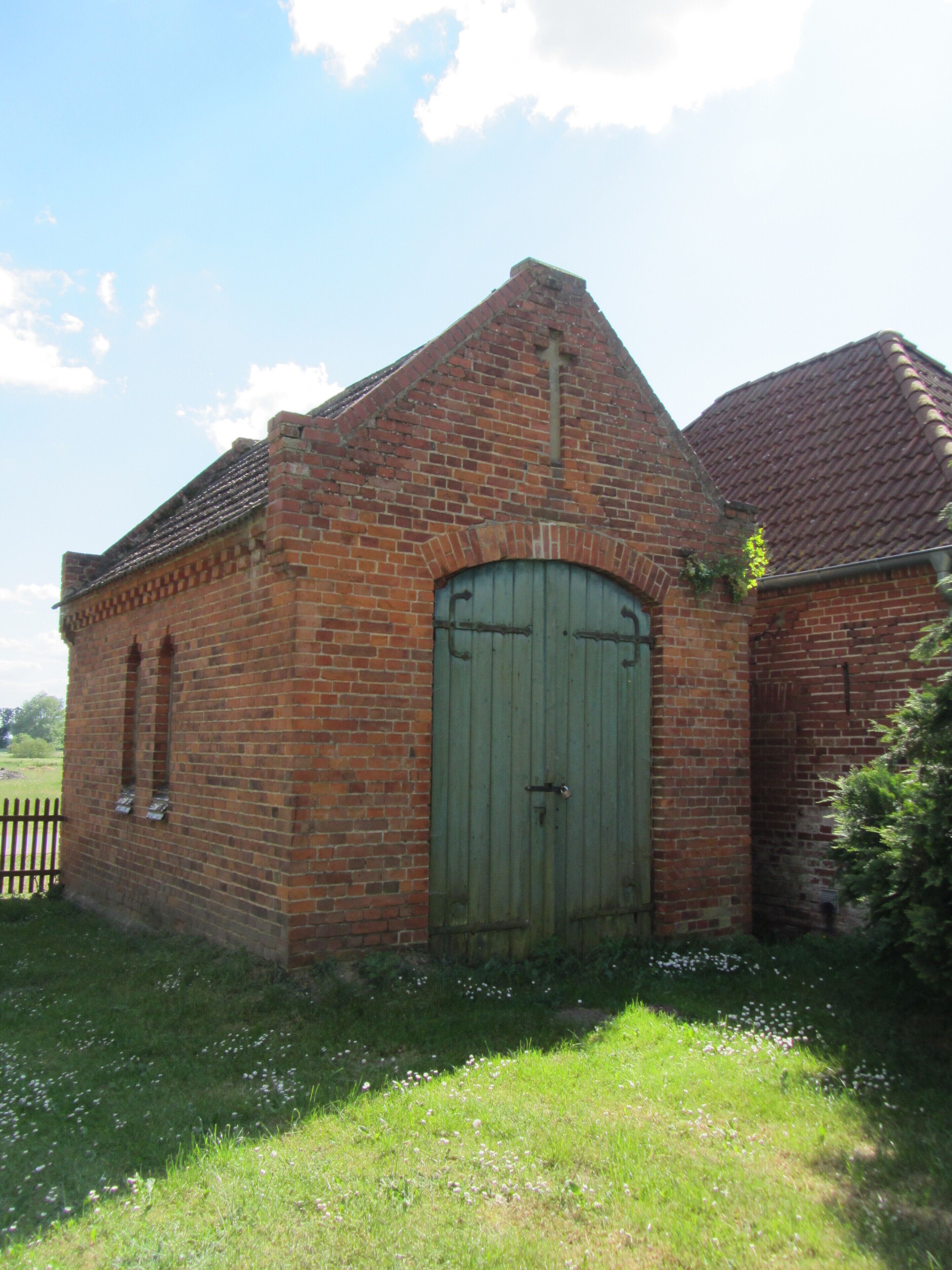 Chapel? next to the church in Muchow, district Ludwigslust-Parchim, Mecklenburg-Vorpommern, Germany