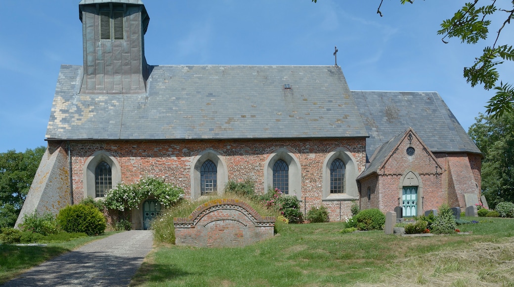 die Kirche Sankt Martin in Osterhever,Halbinsel Eiderstedt,Nordfriesland,Schleswig-Holstein,Deutschland