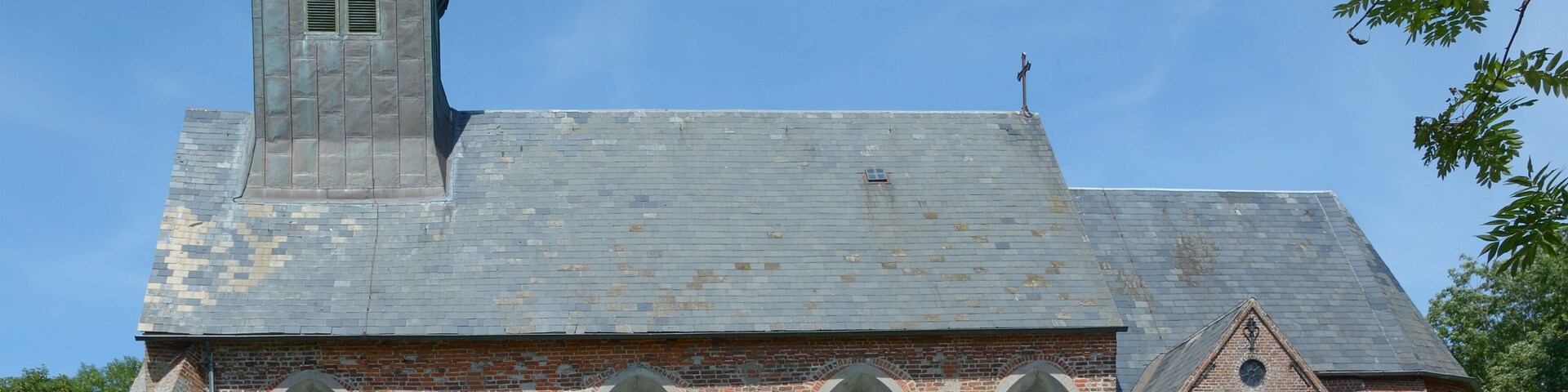 die Kirche Sankt Martin in Osterhever,Halbinsel Eiderstedt,Nordfriesland,Schleswig-Holstein,Deutschland