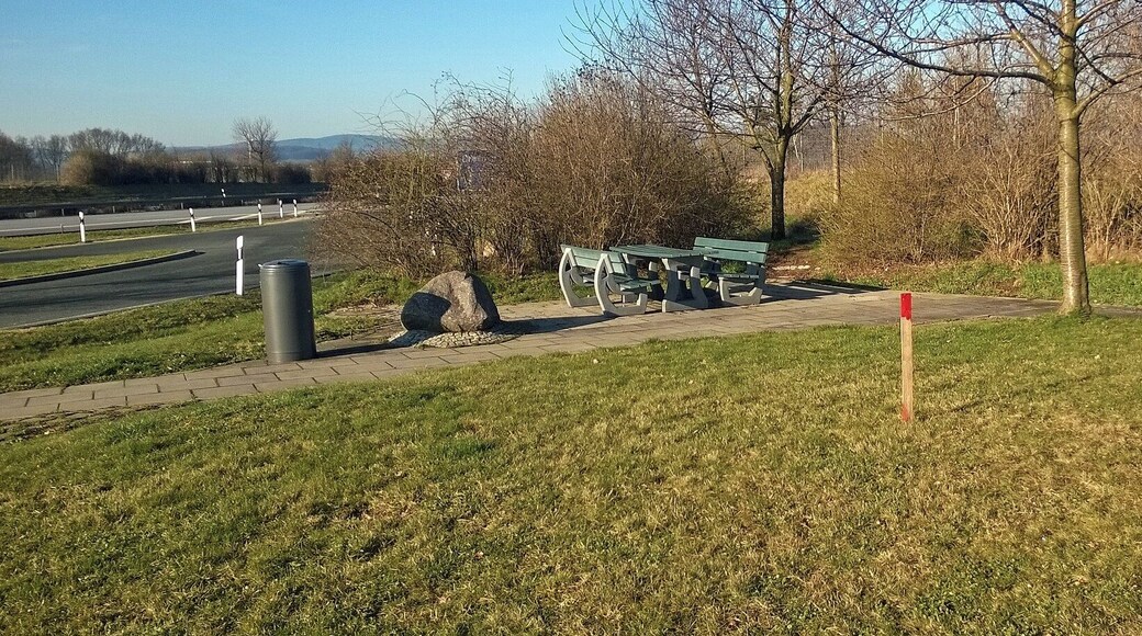 Ehem. Standort der Grenzsteine Nr. 58 - Historische Landesgrenze Königreich Sachsen Königreich Preußen 1815 (Wiener Kongress). Die Steine sind während des Baues des Autobahnparkplatzes "Am Wacheberg" verloren gegangen.