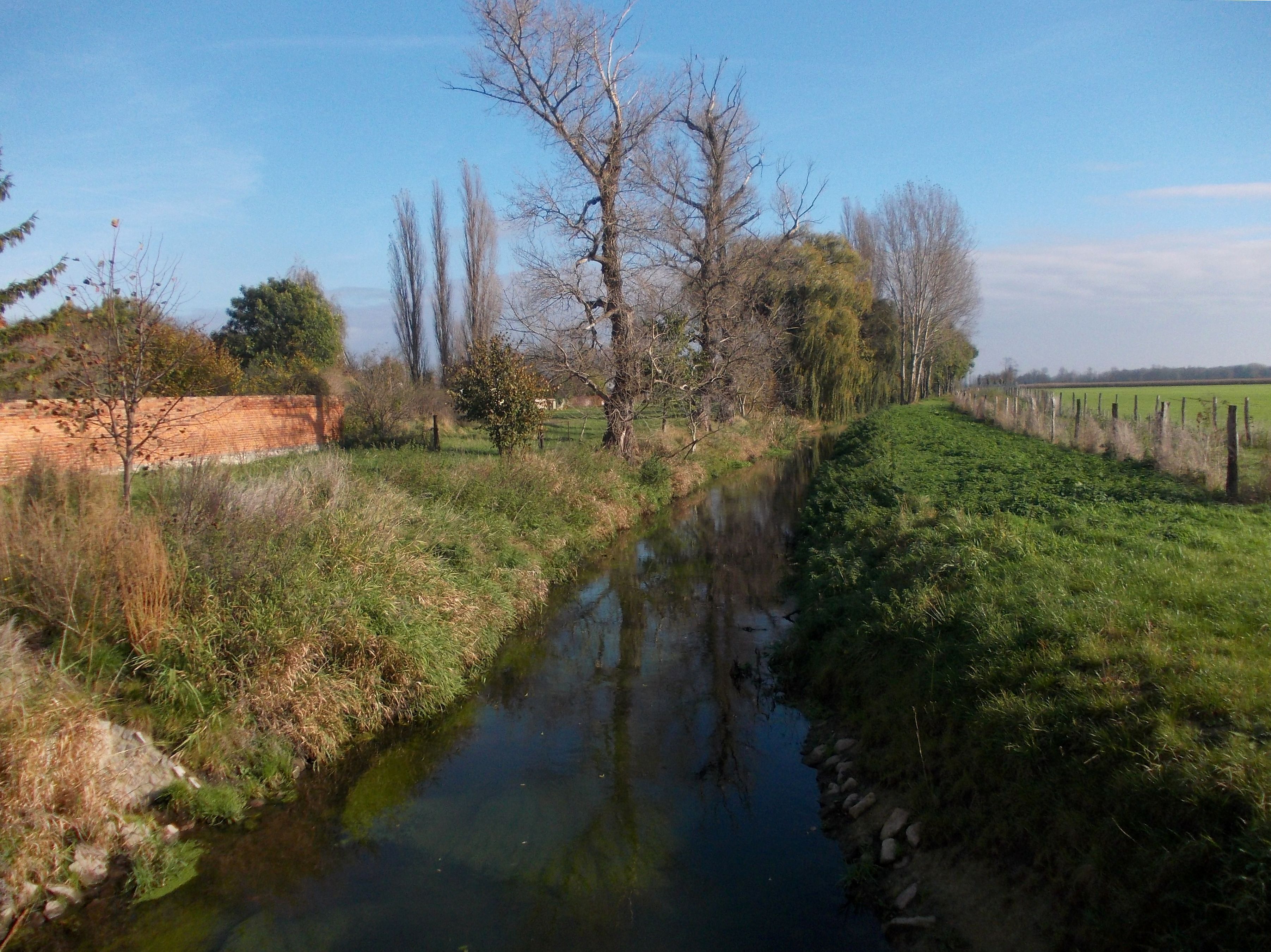 Ziethe river in Kleinpascleben (Osternienburger Land, Anhalt-Bitterfeld district, Saxony-Anhalt)