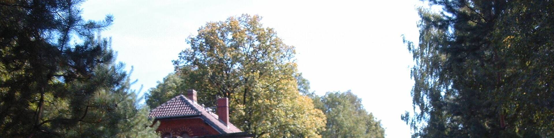 Former Halbendorf station at the railway line between Weißwasser and Forst
