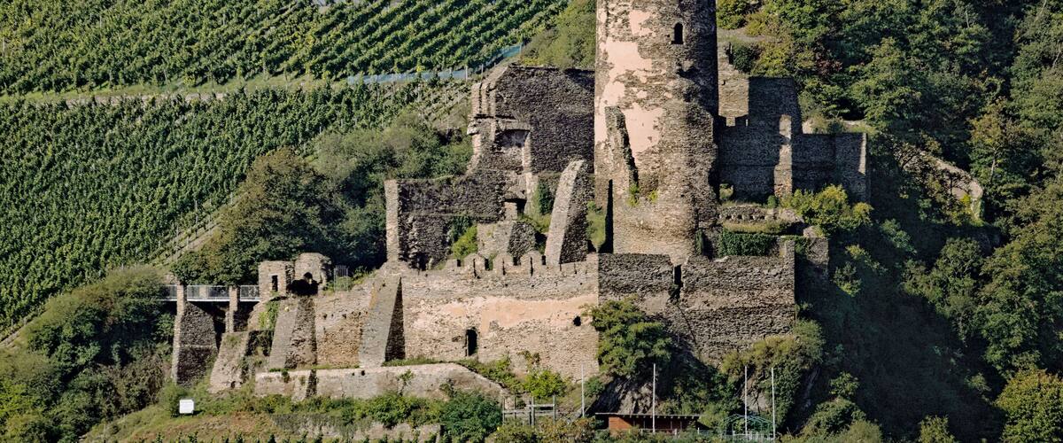 Fürstenberg castle, Rheindiebach, Rhine, Germany. View from eastern direction.