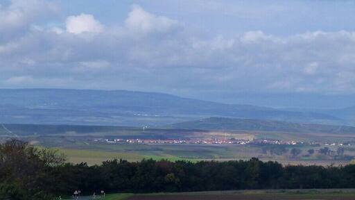 Rheinhessen-Panorama von Wöllstein zum Windpark Gau-Bickelheim