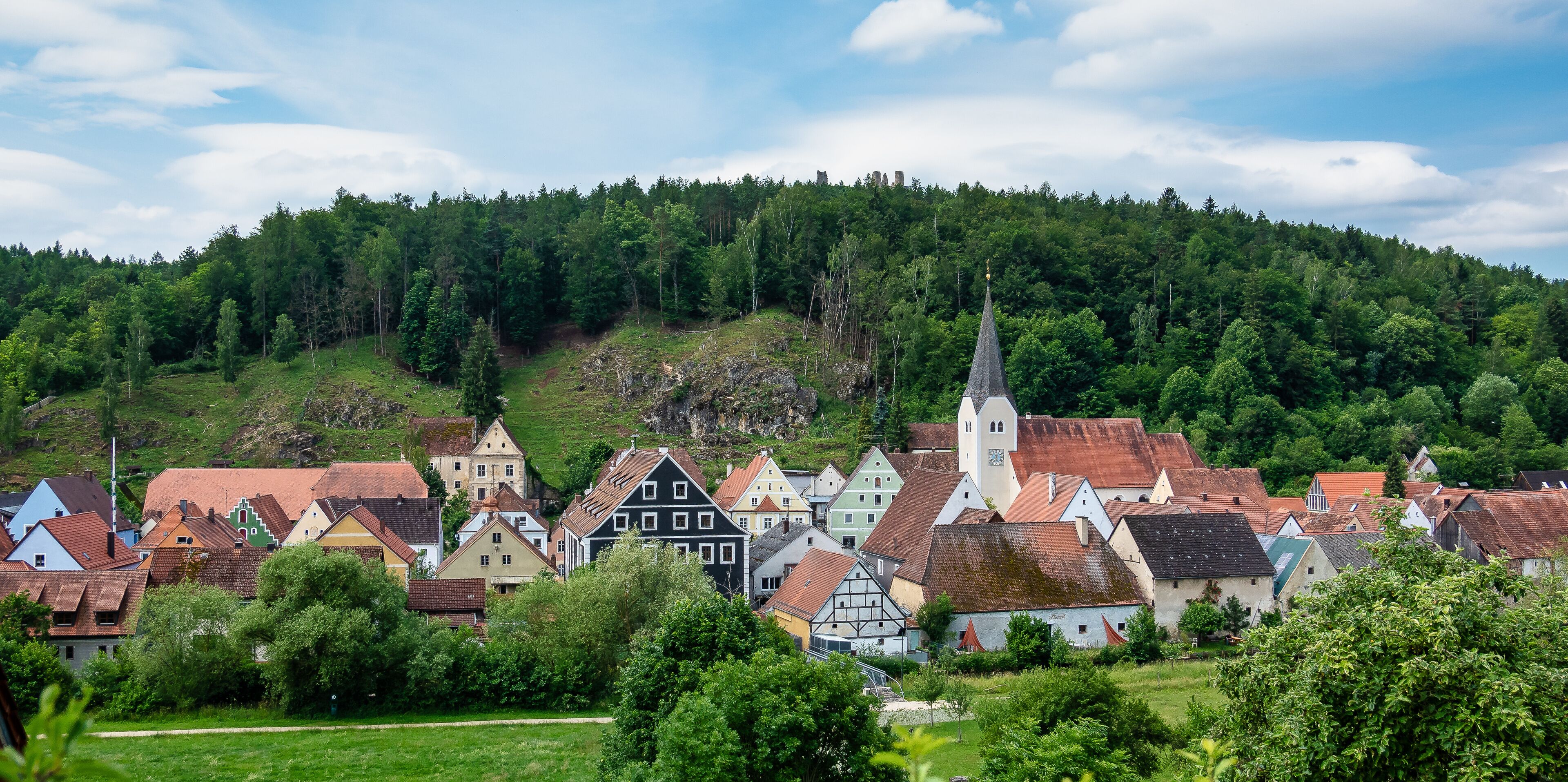 The town of Hohenburg, Upper Palatinate in Bavaria, Germany