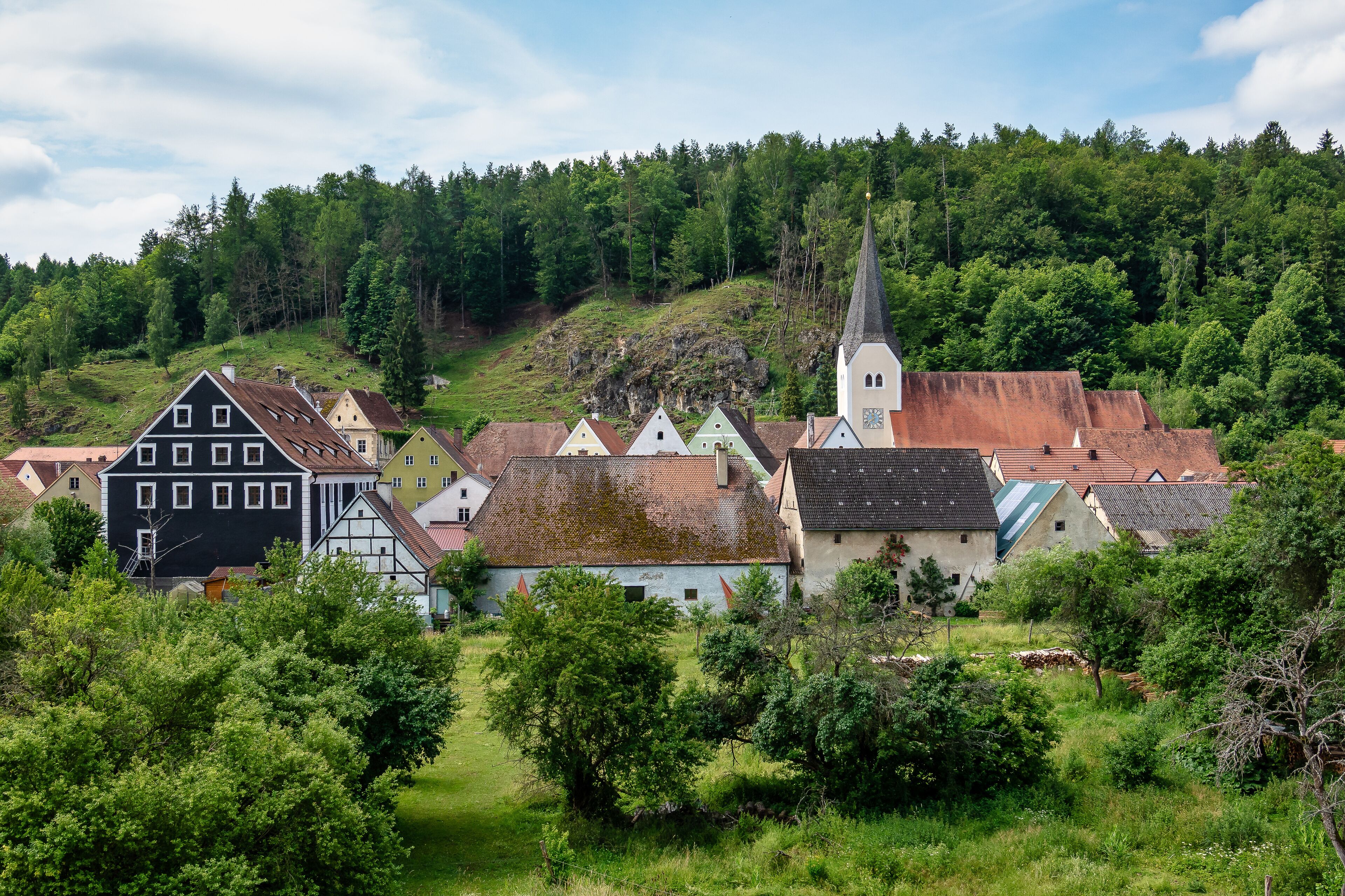 The town of Hohenburg, Upper Palatinate in Bavaria, Germany