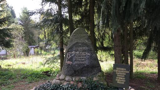 Kolonistenstein in Rosenbeck, ein Gemeindeteil der Gemeinde Schorfheide im Landkreis Barnim, Brandenburg