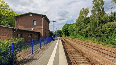 Train station in Groß Schönebeck / Schorfheide, Brandenburg, Germany