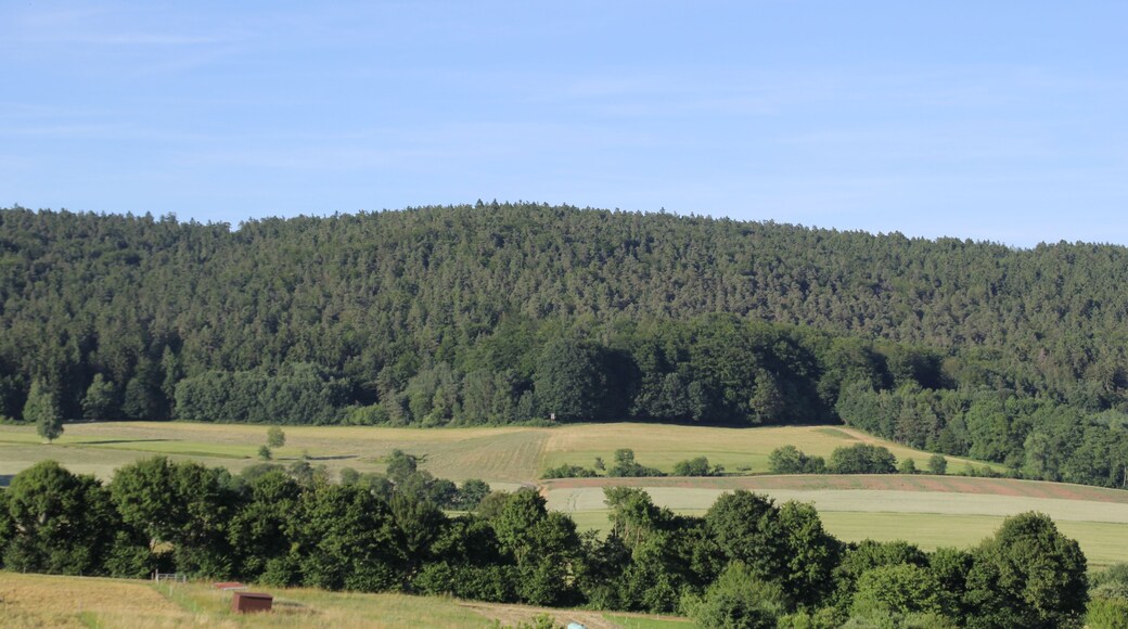 Der Glasberg von Huckelheim in Bayern gesehen