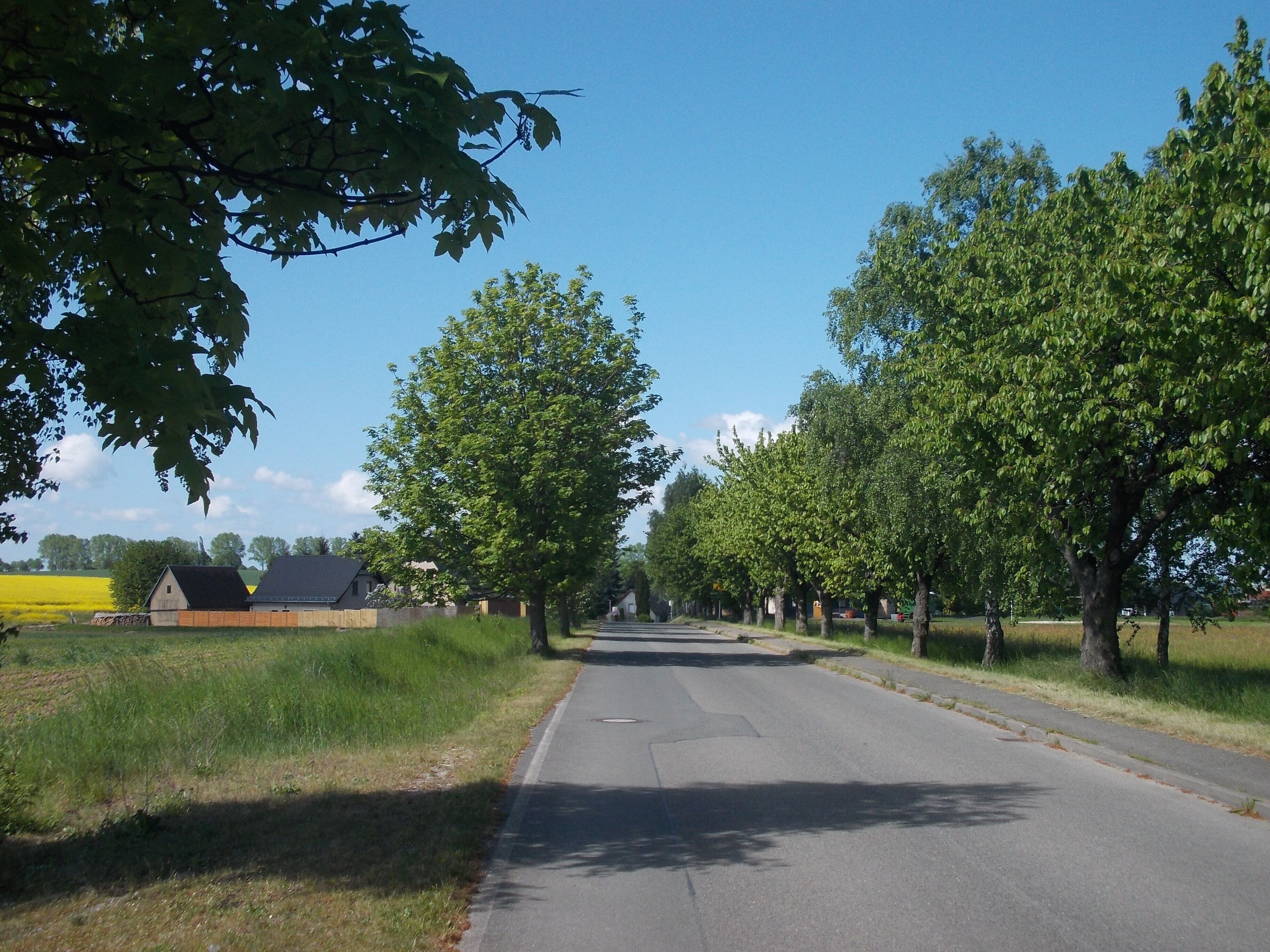 Entrance to the village of Droitzen (Mertendorf, district: Burgenlandkreis, Saxony-Anhalt)