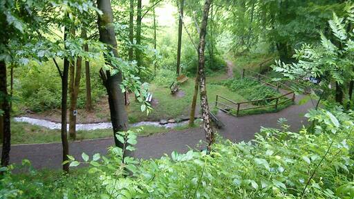 Der Platz der Großen Mariengrotte im Bächlesgrund bei Heigenbrücken