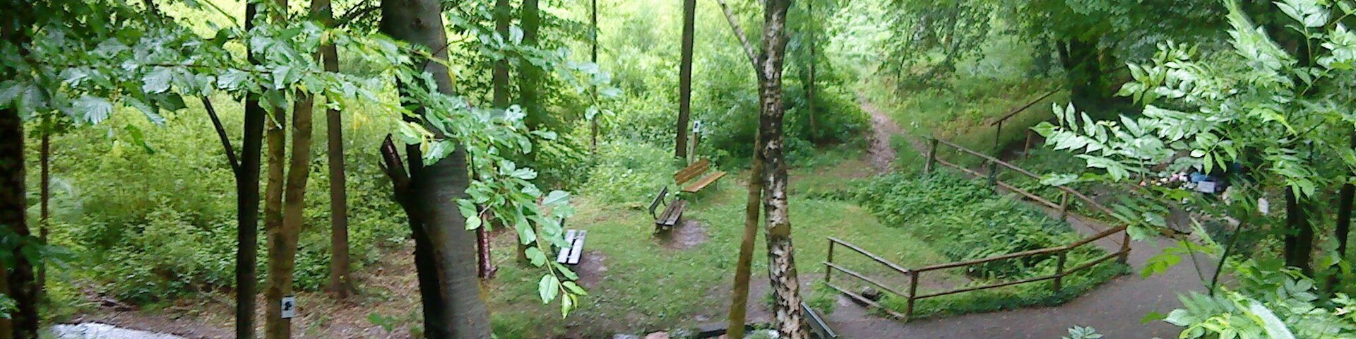 Der Platz der Großen Mariengrotte im Bächlesgrund bei Heigenbrücken