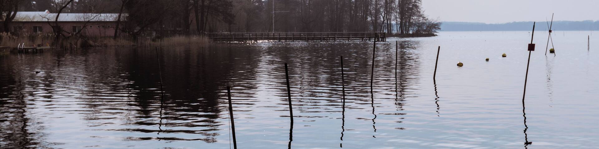 Schwielowsee an der Mündung der Caputher Gemünde.