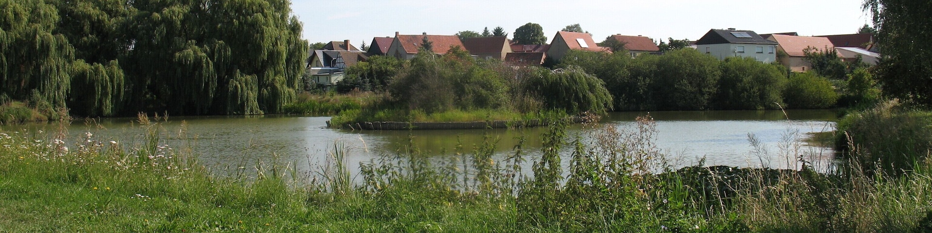 View on Eßmannsdorf, Roßleben, Thuringia, Germany