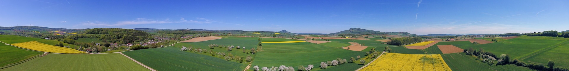 Germany, aerial view of Hegau near Büßlingen