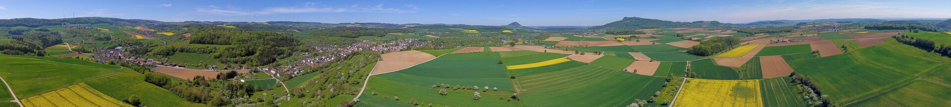Germany, aerial view of Hegau near Büßlingen