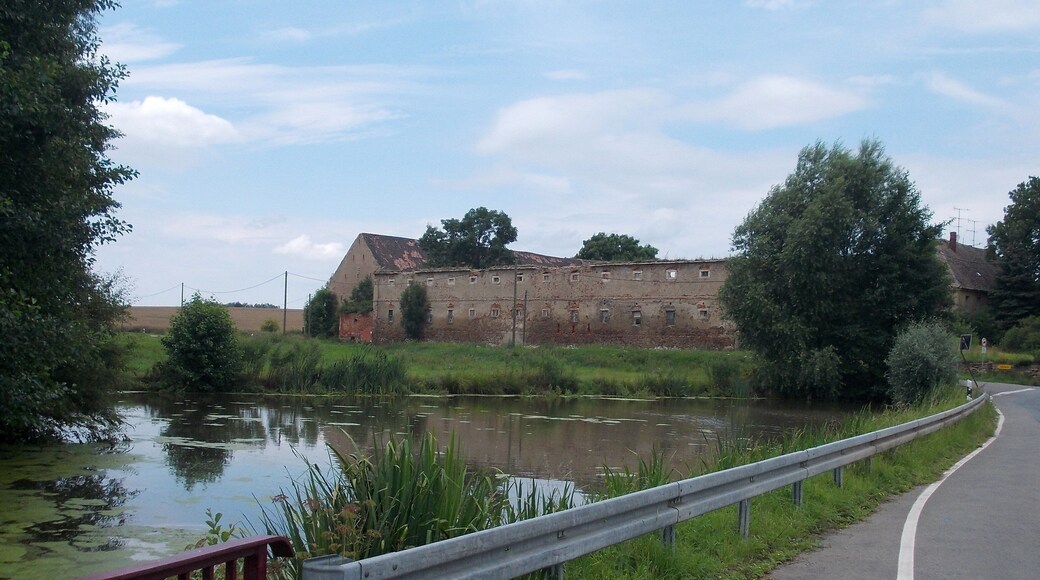 Pond in Niederranschütz (Grossweitzschen, Mittelsachsen district, Saxony)