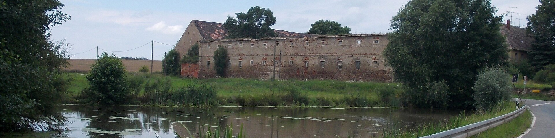 Pond in Niederranschütz (Grossweitzschen, Mittelsachsen district, Saxony)