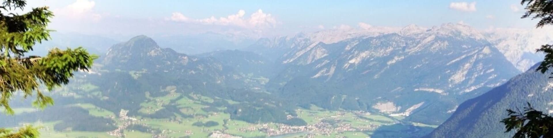 Rossfeldpanoramastrasse is a 15.4km long toll road through the Alps on the German Austrian border. The view from the top is breathtaking. This is looking into Austria.