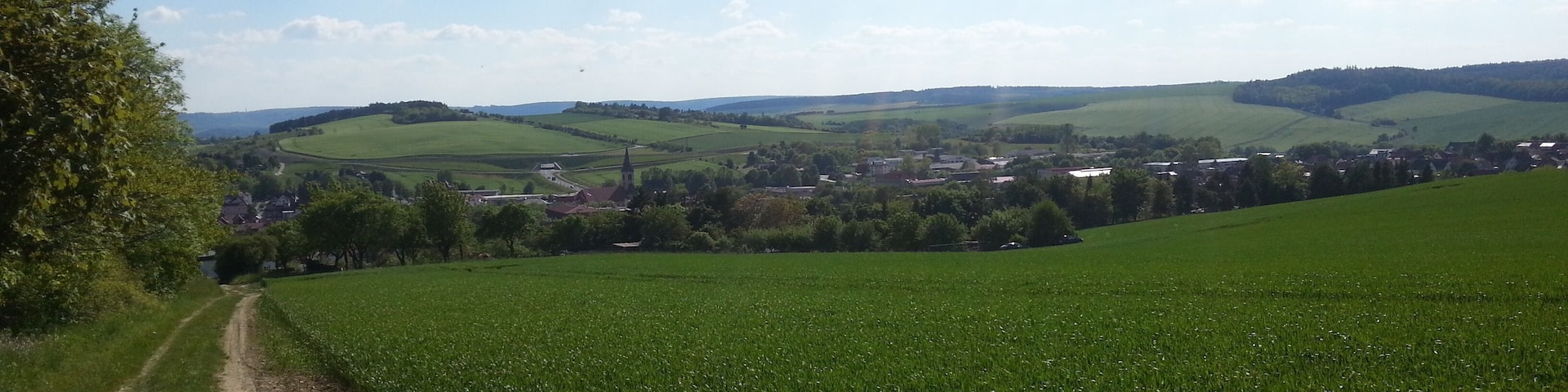 An der Hardt, blick auf Worbis im Eichsfeld